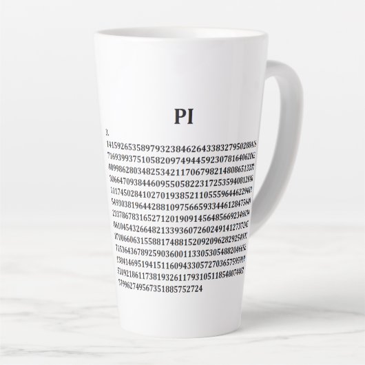 "PI" Latte Mok (Rechterhoek)