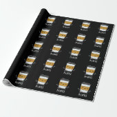 Pi-lattes Funny Latte Pilates Pun Dark BG Cadeaupapier (Uitgerold)