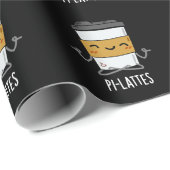 Pi-lattes Funny Latte Pilates Pun Dark BG Cadeaupapier (Rol Hoek)