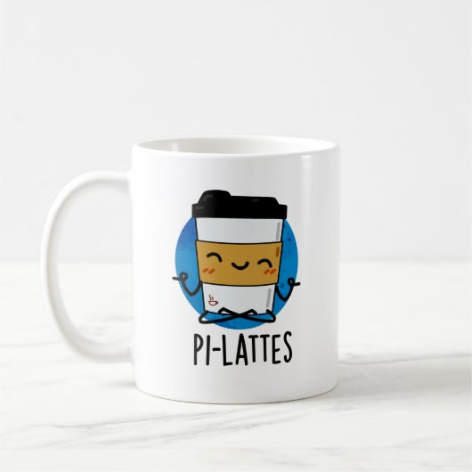 Pi-lattes Funny Latte Pilates Pun Koffiemok (Links)