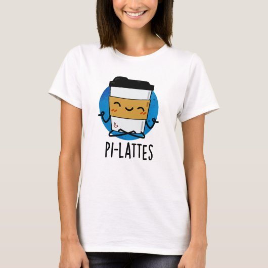 Pi-lattes Funny Latte Pilates Pun T-shirt (Voorkant)