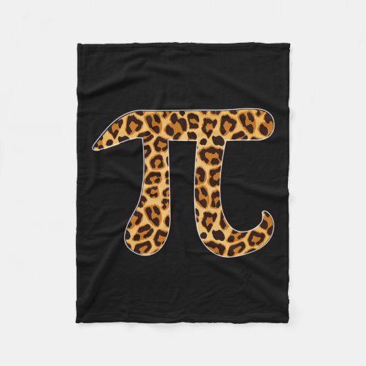Pi Leopard Print Skin Cheetah Pi Day Wiskunde Nerd Fleece Deken (Voorkant)
