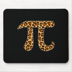 Pi Leopard Print Skin Cheetah Pi Day Wiskunde Nerd Muismat
