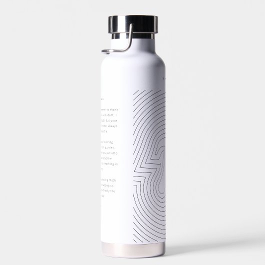 Pi Line Art Teacher's Day Back to School Monogram Waterfles (Rechts)