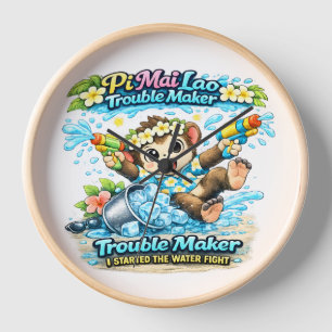 Pi Mai Lao Trouble Maker Grappig Water Fight T-shi