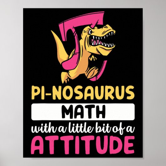 Pi Math Mathematics Dinosaur Dino Pi Day  Poster (Voorkant)