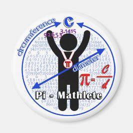 Pi-Mathlete 3.14 Pi Dag Magneet