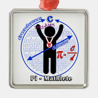 Pi-Mathlete 3.14 Pi Dag Metalen Ornament