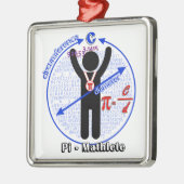 Pi-Mathlete 3.14 Pi Dag Metalen Ornament (Links)