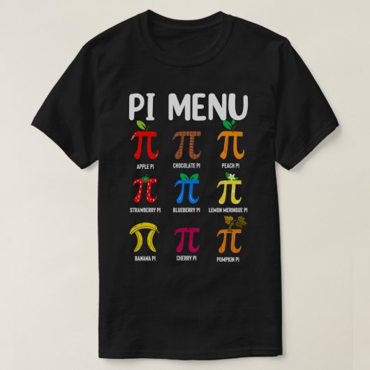 PI Menu 314 PiMath leraar Happy Pi Day T-shirt (Design voorkant)