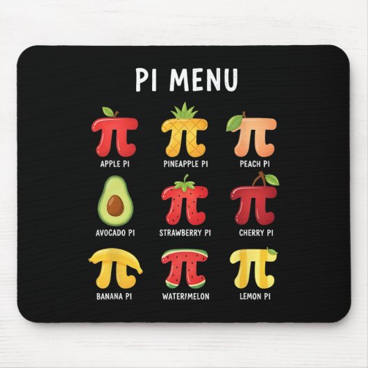 Pi Menu 3,14 Pi Nummer Symbool Wiskunde Docent Gra Muismat (Voorkant)