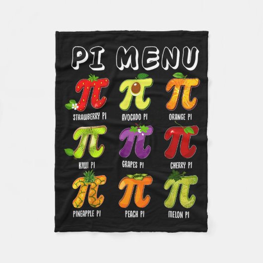 Pi Menu 3.14 Pi Symbool Grappige Fruit Leraar Kind Fleece Deken (Voorkant)