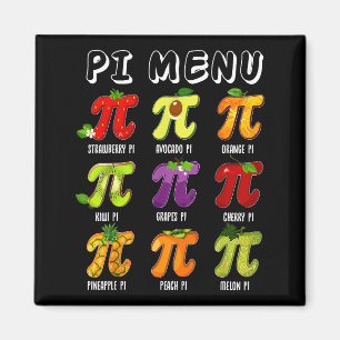 Pi Menu 3.14 Pi-symbool Grappige Fruit Leraar Kind Magneet