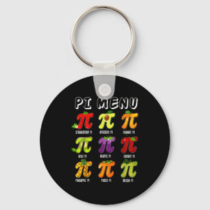 Pi Menu 3.14 Pi-symbool Grappige Fruit Leraar Kind Sleutelhanger