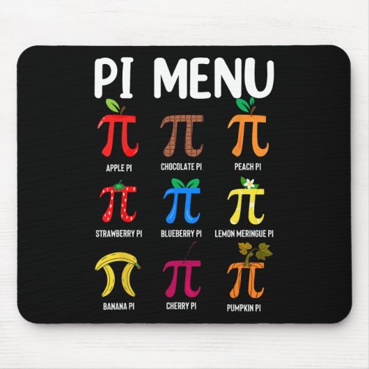 Pi Menu 3.14 Pi Symbool - Wiskunde docent Happy Pi Muismat (Voorkant)