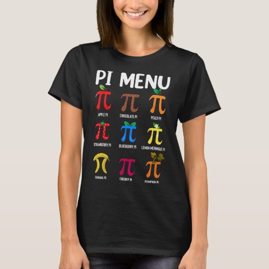Pi Menu 3.14 Pi Symbool - Wiskunde docent Happy Pi T-shirt (Voorkant)