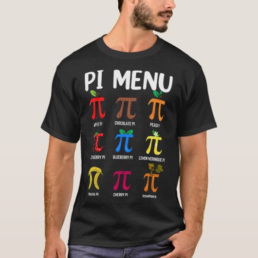 Pi Menu 3.14 Pi Symbool - Wiskunde docent Happy Pi T-shirt (Voorkant)