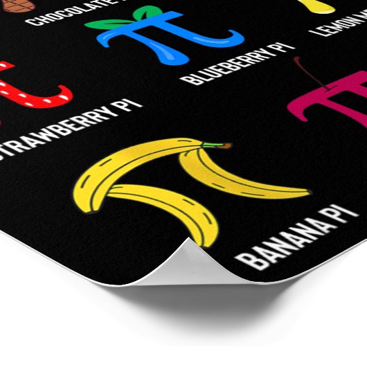 Pi-menu 3.14 Pi-symbool - Wiskundeleraar Fijne Pi- Poster (Hoek)