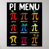 Pi-menu 3.14 Pi-symbool - Wiskundeleraar Fijne Pi- Poster (Voorkant)