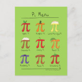 Pi Menu Cute Wiskunde Pi Day Briefkaart (Voorkant)
