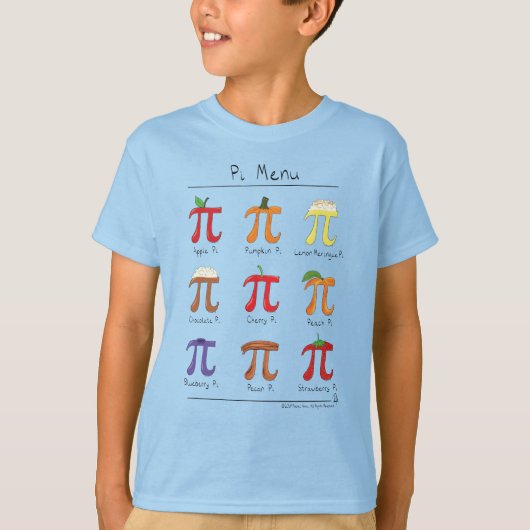 Pi Menu Cute Wiskunde Pi Day Kind Boy T-Shirt (Voorkant)