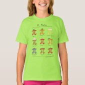 Pi Menu Cute Wiskunde Pi Day Kind Meisje T-Shirt (Voorkant)