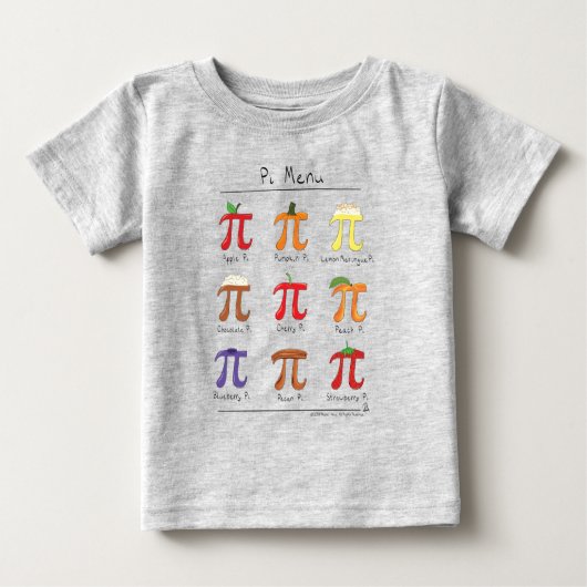 Pi Menu Cute Wiskunde Pi Day Kind T-Shirt (Voorkant)