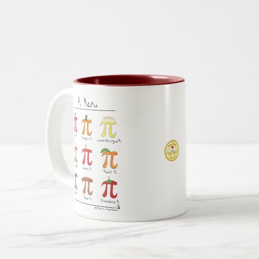 Pi Menu Cute Wiskunde Pi Day Koffie Mok (Voorkant links)