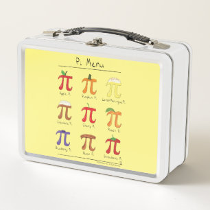 Pi Menu Cute Wiskunde Pi Day Lunch Box