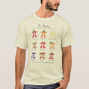 Pi Menu Cute Wiskunde Pi Day Mannen T-Shirt