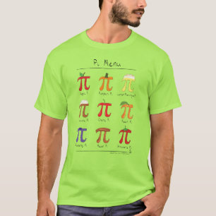 Pi Menu Cute Wiskunde Pi Day Mannen T-Shirt
