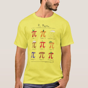Pi Menu Cute Wiskunde Pi Day Mannen T-Shirt