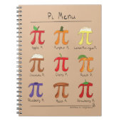 Pi Menu Cute Wiskunde Pi Day Notitieboek (Voorkant)