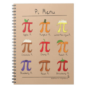Pi Menu Cute Wiskunde Pi Day Notitieboek