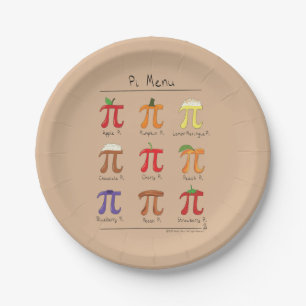 Pi Menu Cute Wiskunde Pi Day Party Paper Borden Papieren Bordje