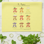 Pi Menu Cute Wiskunde Pi Day Pie Baking Kitchen To Theedoek (Gevouwen)