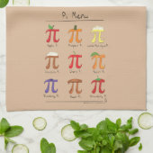 Pi Menu Cute Wiskunde Pi Day Pie Baking Kitchen To Theedoek (Gevouwen)