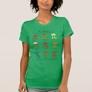Pi Menu Cute Wiskunde Pi Day Women's T-Shirt