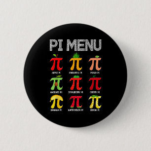 Pi Menu Fruit Gelukkig Pi-dag Wiskundeleraar Pi-sy Ronde Button 5,7 Cm