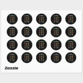 Pi Menu Pi Dag 2025 3.14 Wiskunde Docent Pie Menu  Ronde Sticker (Vel)