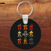 Pi Menu Pi-dag 3.14 Grappig Fruit Taart Menu Lerar Sleutelhanger (Voorkant)