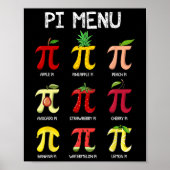 Pi Menu Pie Wiskunde Dag Wiskunde Wiskunde Docent  Poster (Voorkant)