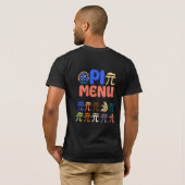 Pi Menu T-Shirt – Funny Math & Pizza Tee for Pi Da (Achterkant volledig)