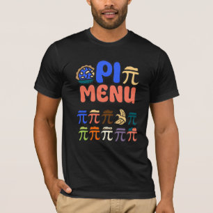 Pi Menu T-Shirt – Grappige wiskunde & pizza T-shir