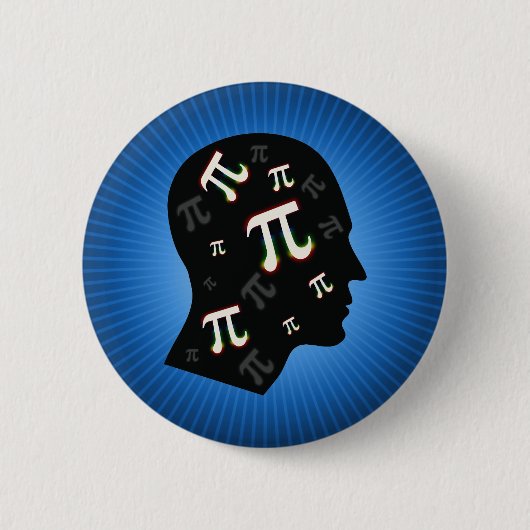 Pi Mind - knop Wiskunde Ronde Button 5,7 Cm (Voorkant)