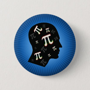 Pi Mind - knop Wiskunde Ronde Button 5,7 Cm