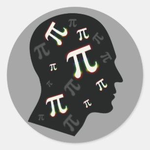 Pi Mind   WISKUNDE Ronde Sticker