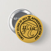 Pi-naderingsdag Ronde Button 5,7 Cm (Voorkant /achterkant)