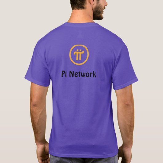 Pi netwerk pi logo geprint T-shirt (Achterkant)
