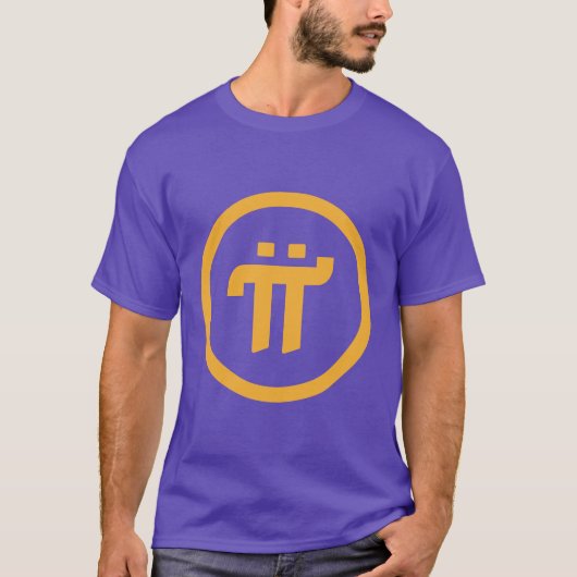 Pi netwerk pi logo geprint T-shirt (Voorkant)
